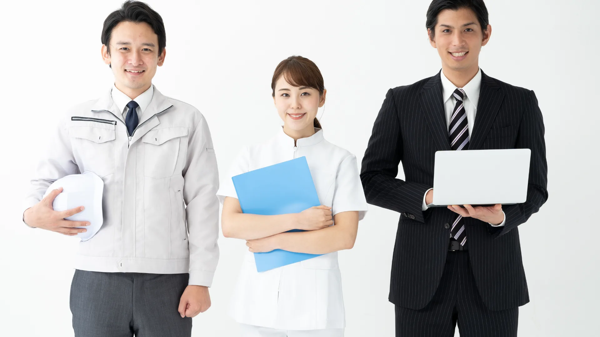 適切な勤怠管理が求められる様々な職種で働く従業員たち